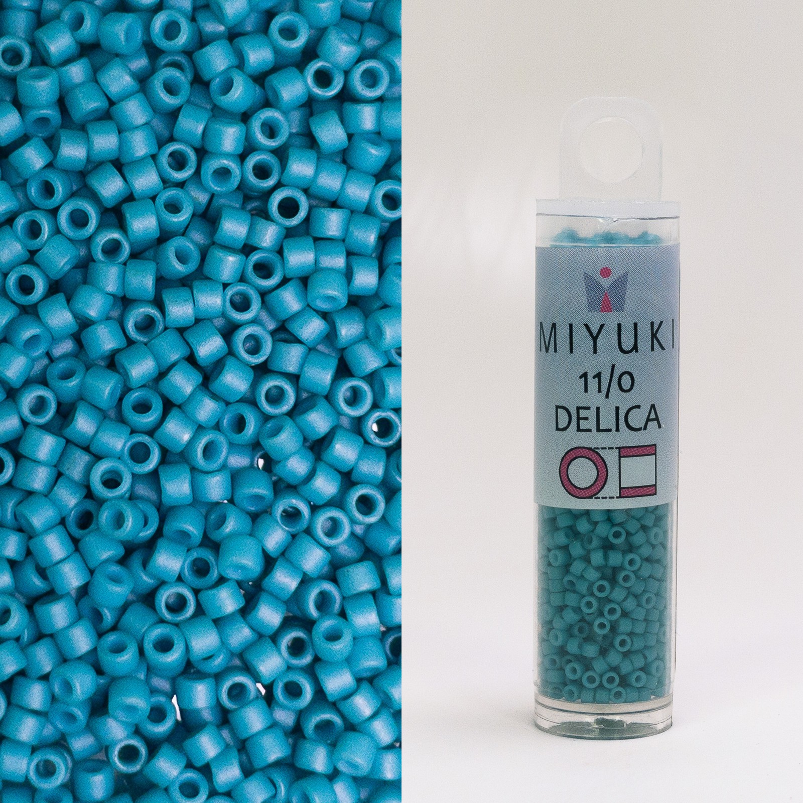 Miyuki Delica 11/0 Dyed Matte OPaquecapri DB798 7.2g Tube