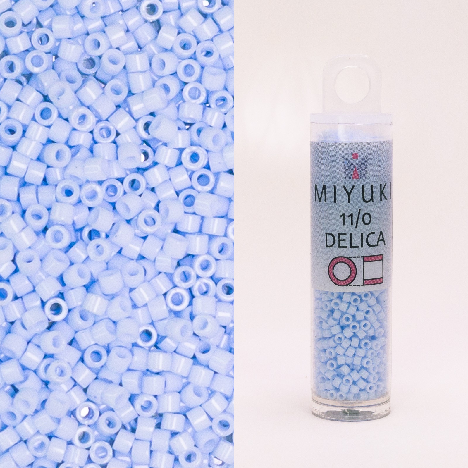 Miyuki Delica 11/0 OP LT Sky Blue DB1497 7.2g Tube