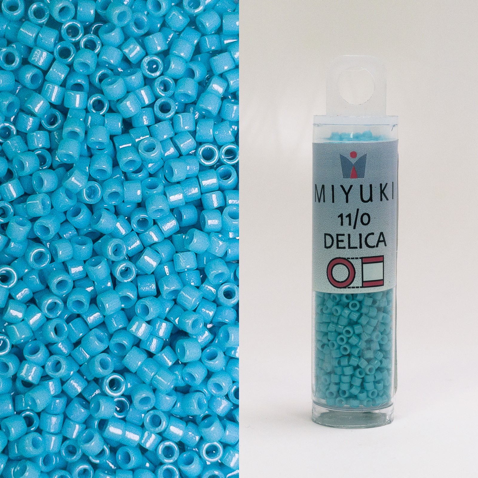 Miyuki Delica 11/0 Duracoat Opaque Nile Blue DB2128 7.2g Tube