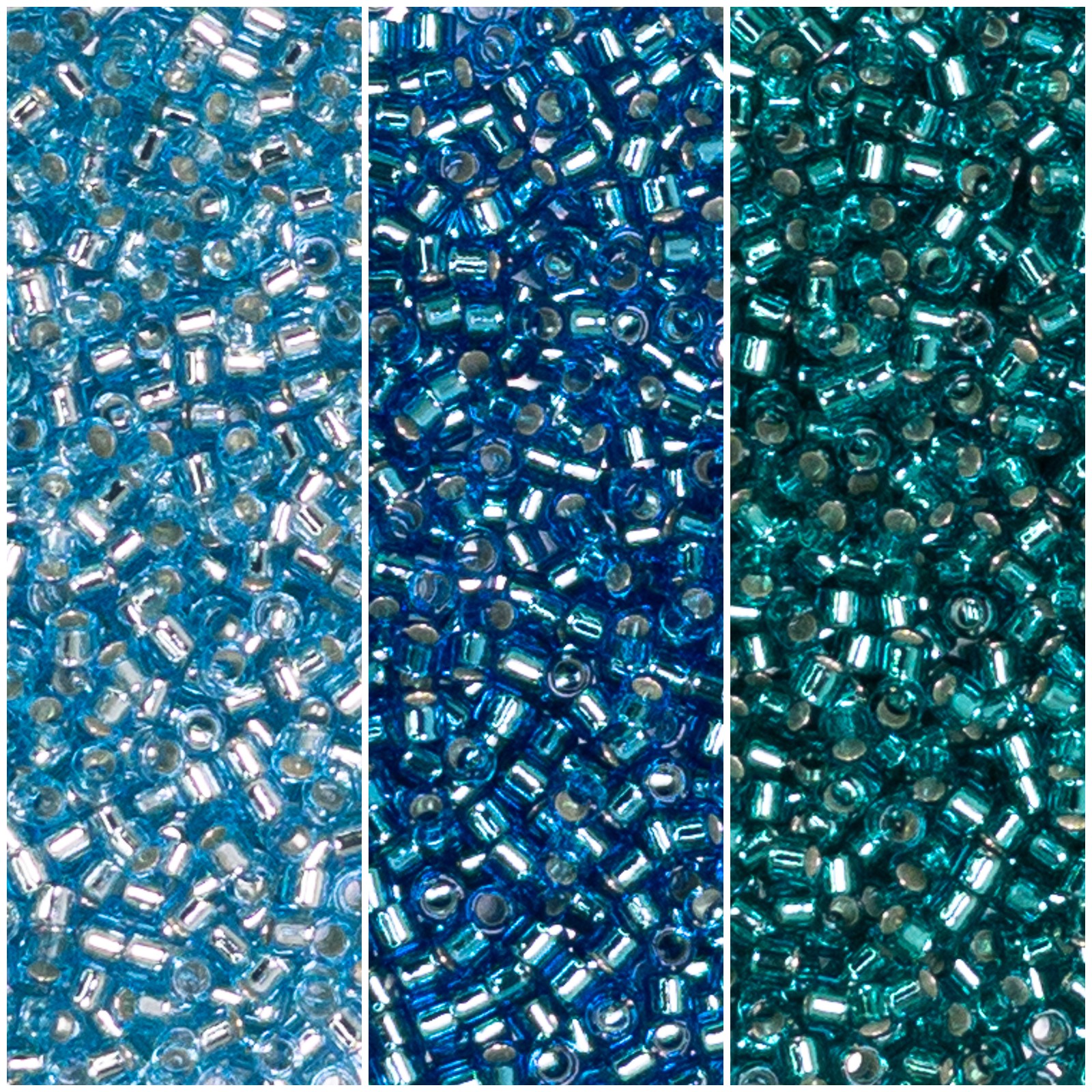 Miyuki Delica 11/0 Turquoise Silver Lined Collection DB044, DB149, DB1208