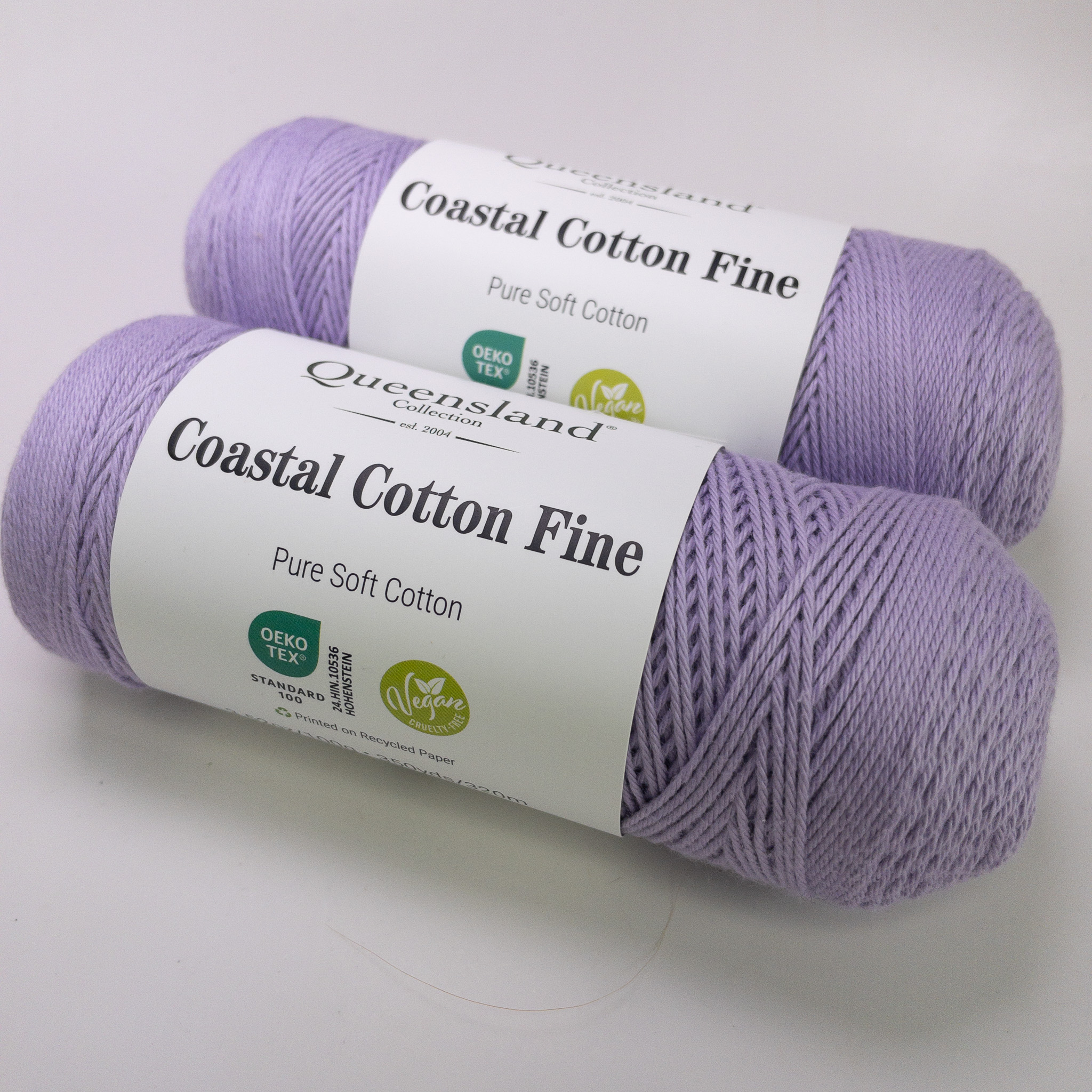 Queensland Collection Coastal Cotton Fine Yarn - Wisteria 2018 - Lot of 2 Match