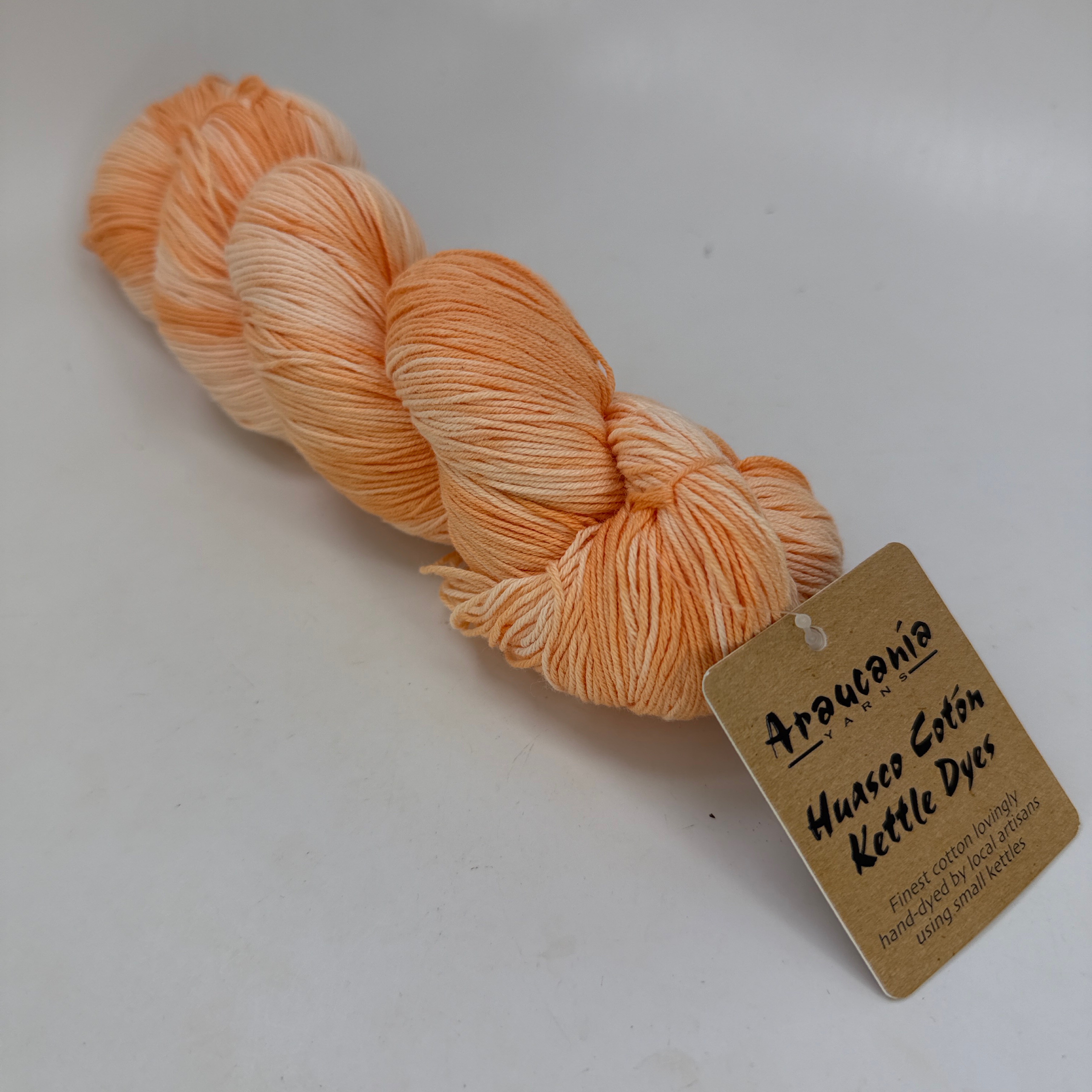 Araucania Huasco Coton Kettle Dyes Yarn 100g 481yd #2006 Orangeade 100% Cotton