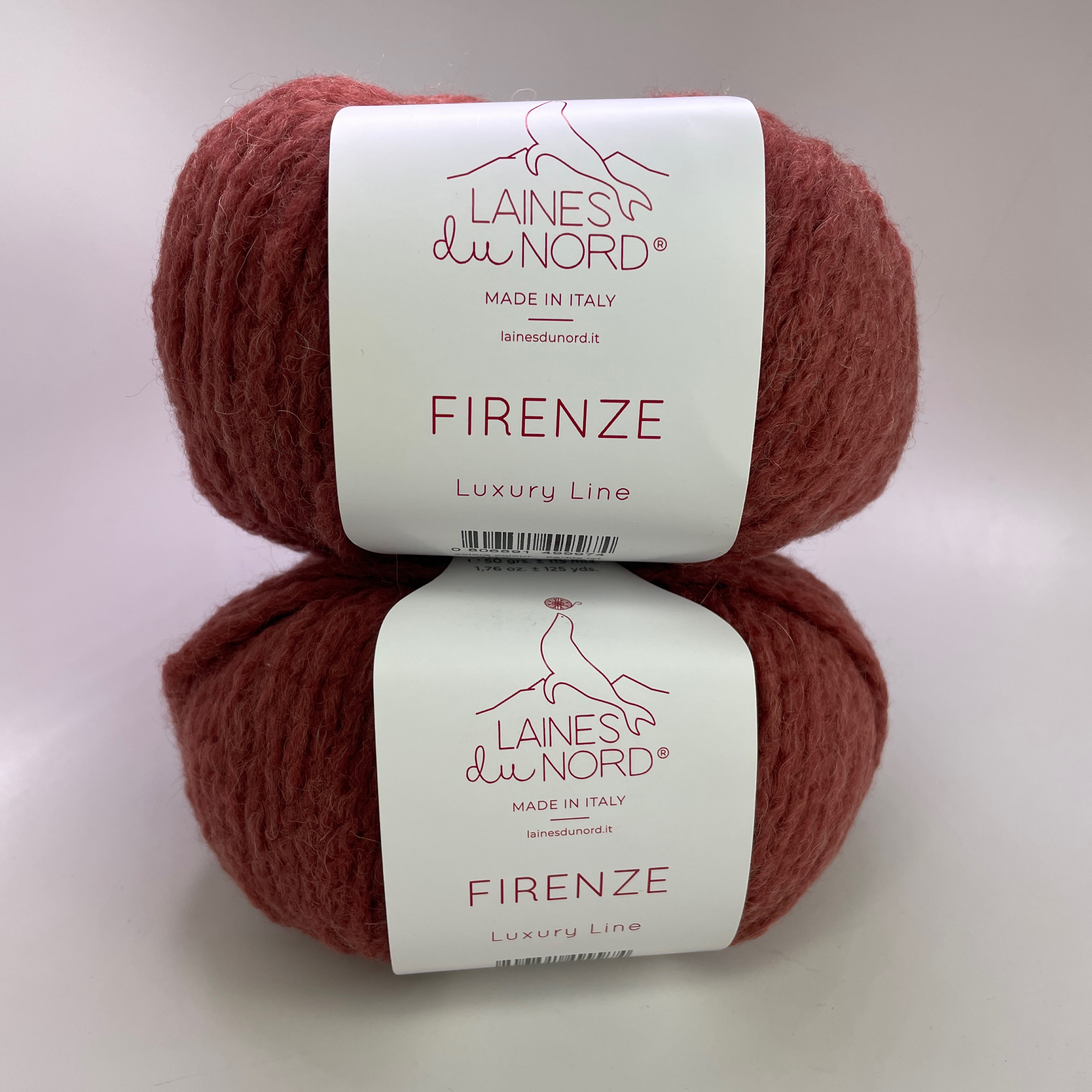 Laines du Nord Firenze Luxury Line Yarn Color 407 - Lot of 2 Skeins - Dye Lot