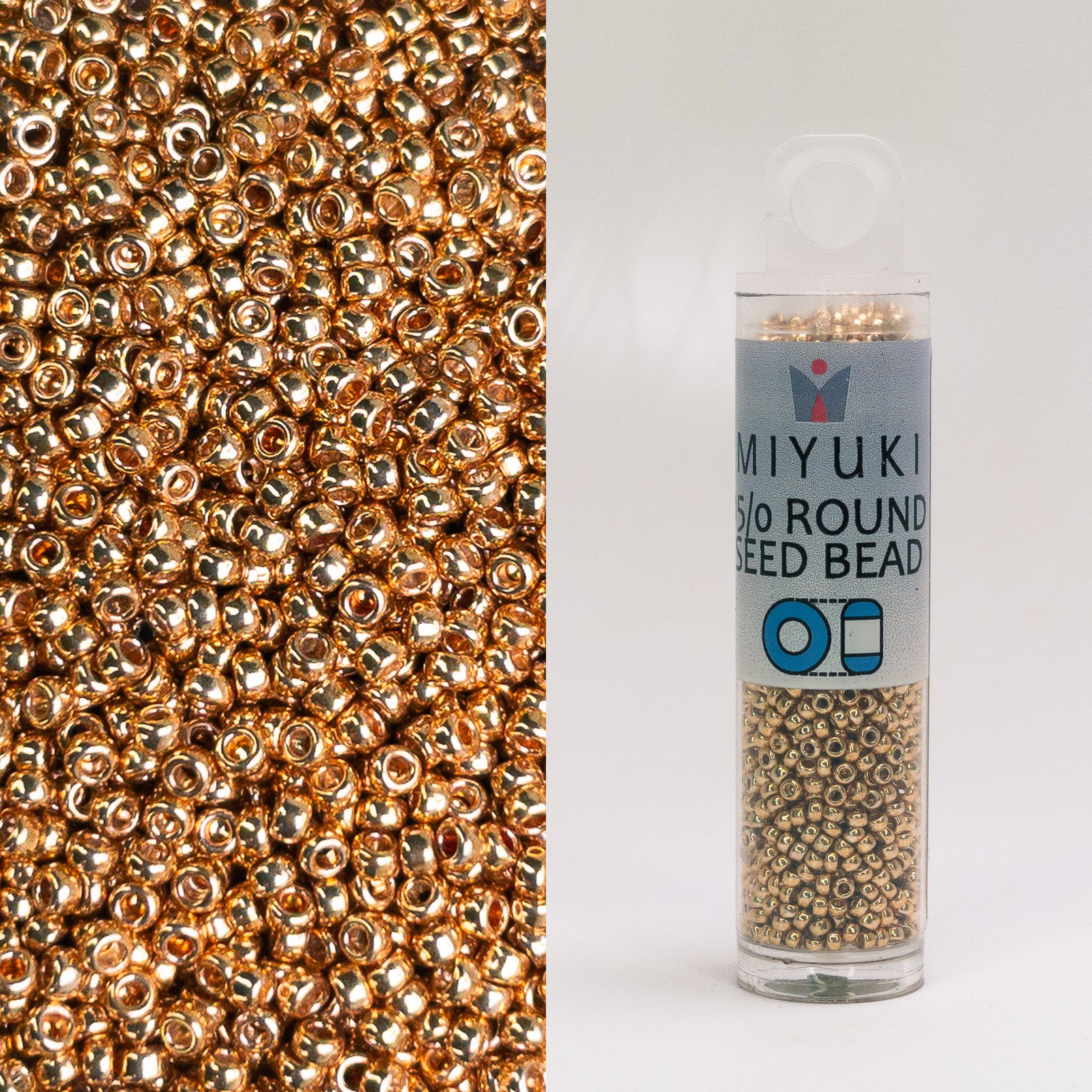 Miyuki 15/0 Seed Beads Galv Yellow Gold 8.2g Tube Japanese Glass