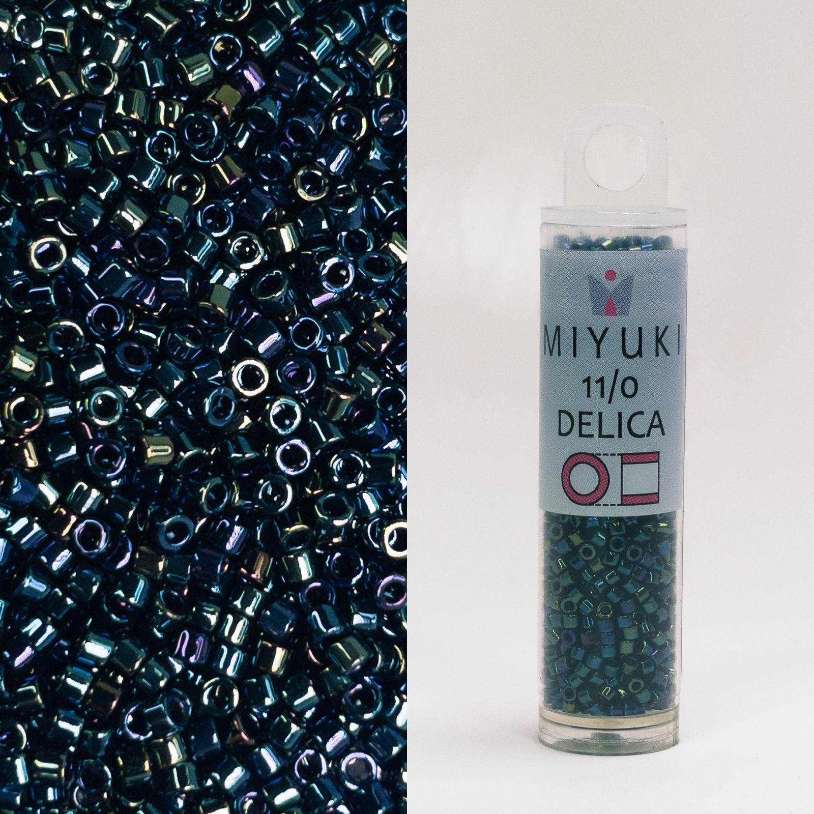 Miyuki Delica 11/0 Blue Iris DB002 7.2g Tube