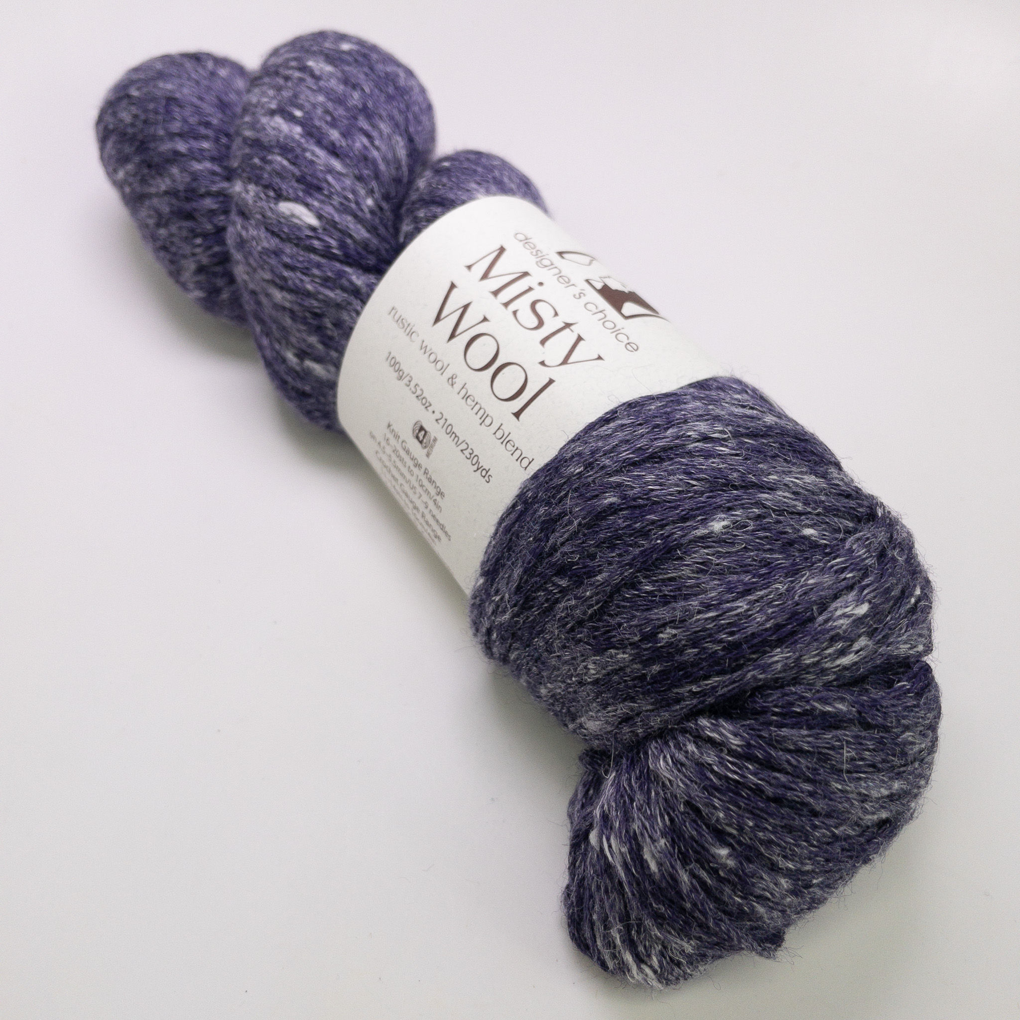 Elsebeth Lavold Misty Wool Yarn Color 09 Purple Wool Hemp Blend 100g Skein NEW