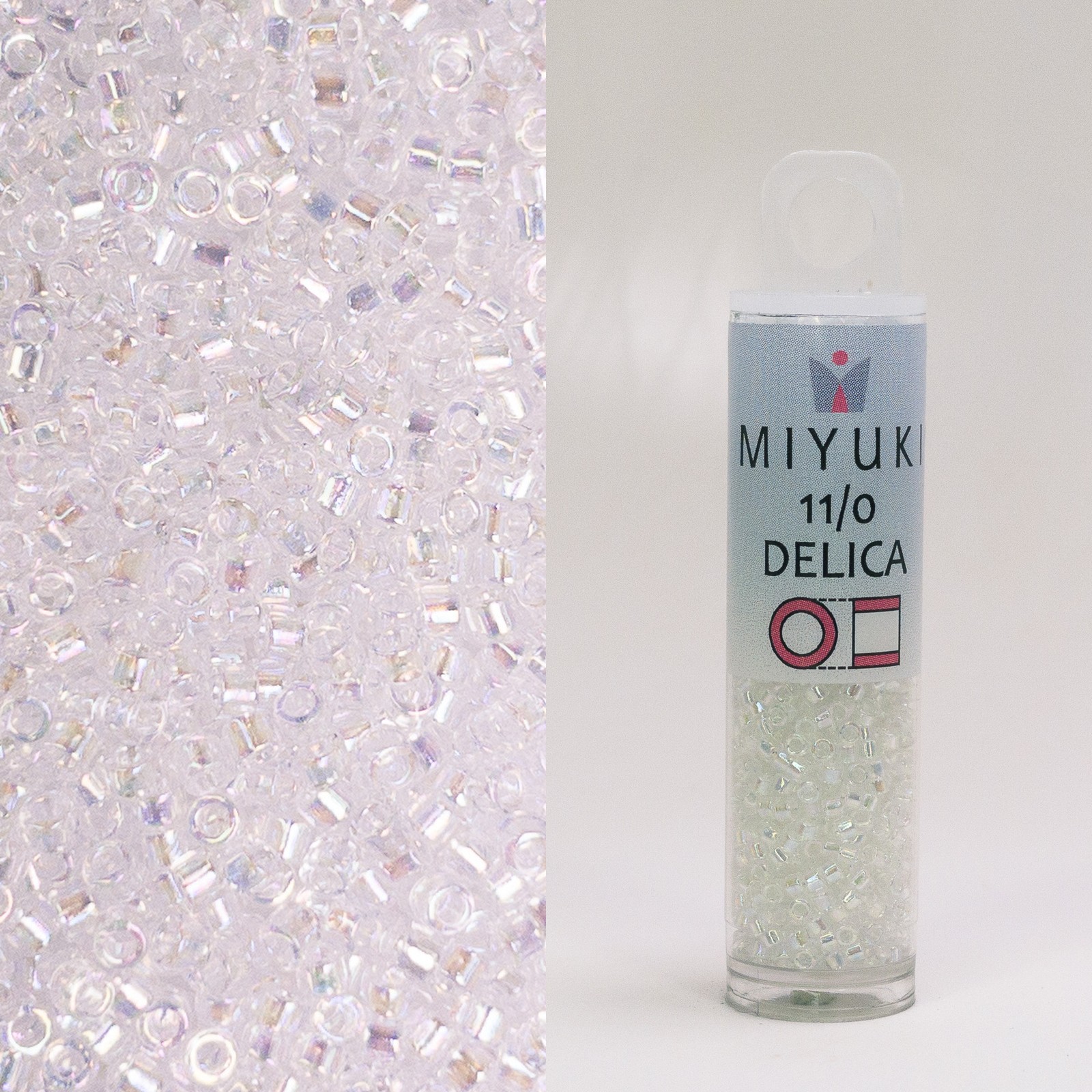 Miyuki Delica 11/0 Crystal AB DB051 7.2g Tube