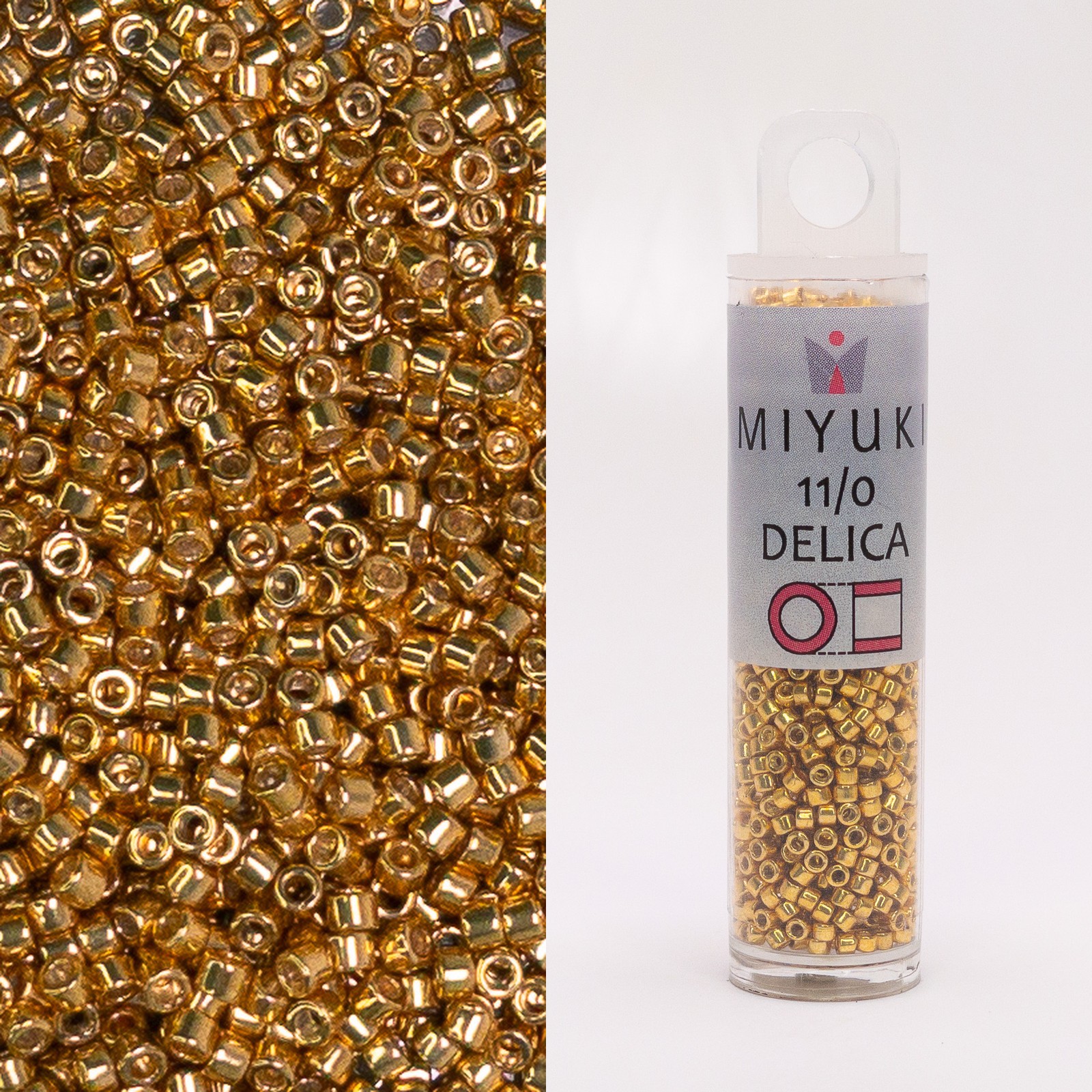 Miyuki Delica 11/0 Galvanized Yellow Gold DB410 7.2g Tube