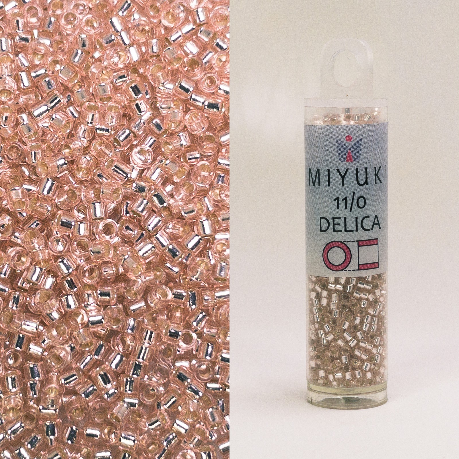 Miyuki Delica 11/0 S/L Pink Mist DB1203 7.2g Tube