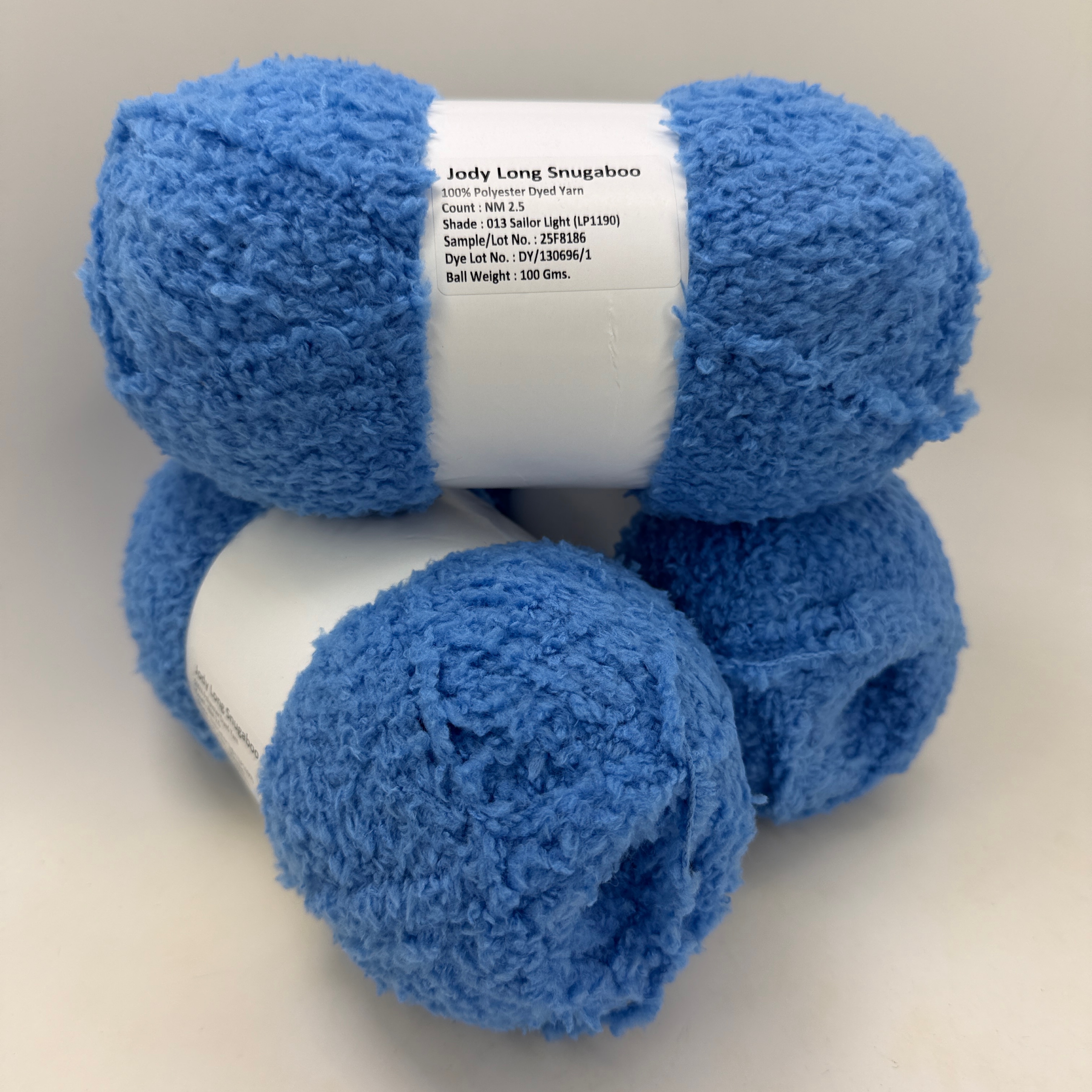 Jody Long Snugaboo Yarn Lot of 3 - Color 013 Sailor Light Blue - 100g Each