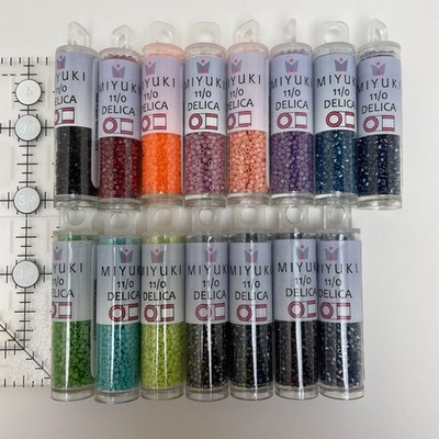 Lot of Miyuki Delica 11/0 Beads, 15 Tubes 7.2 Grams Each, #15