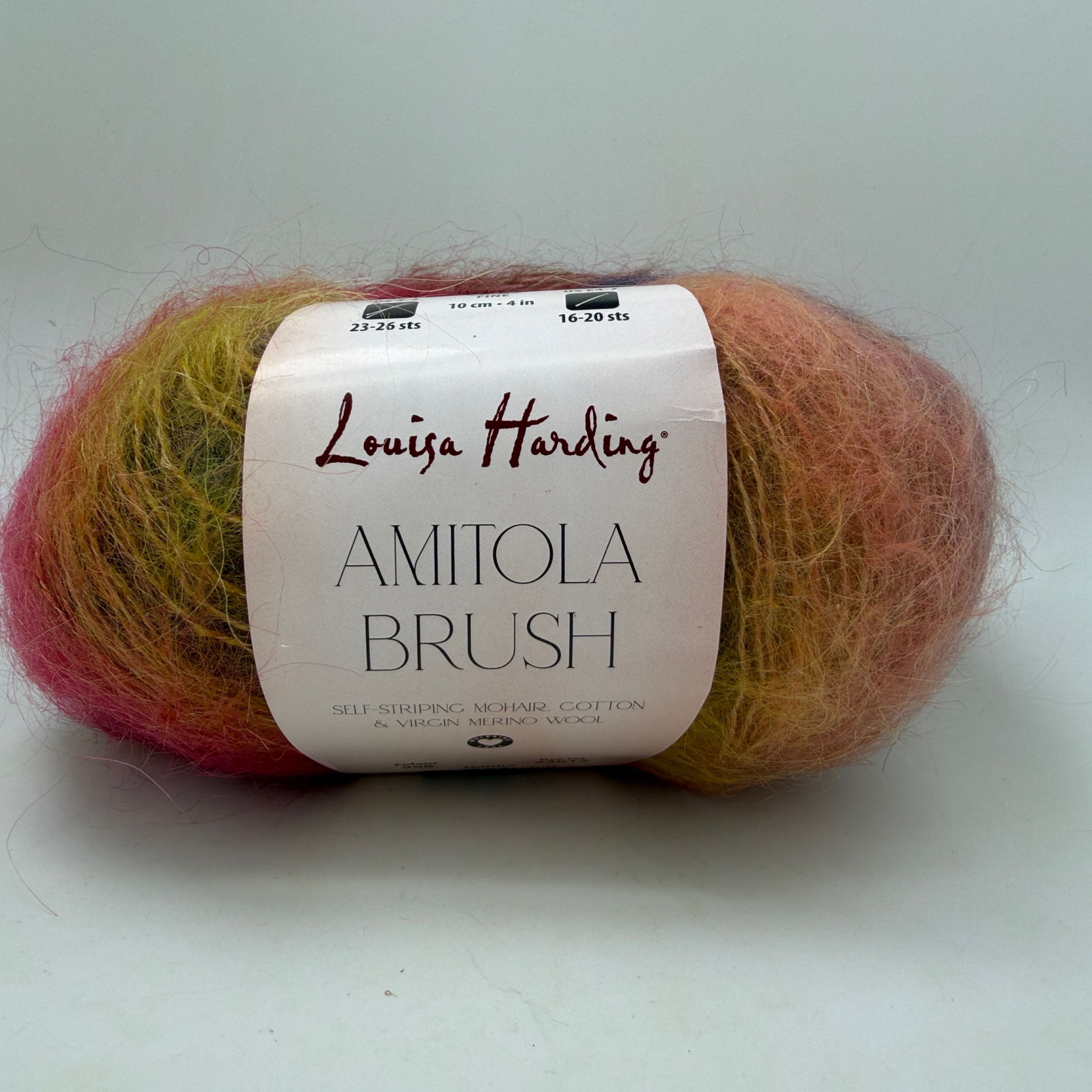 Louisa Harding Amitola Brush Yarn Color 356 Dahlia 100g Mohair Wool Blend 317yd