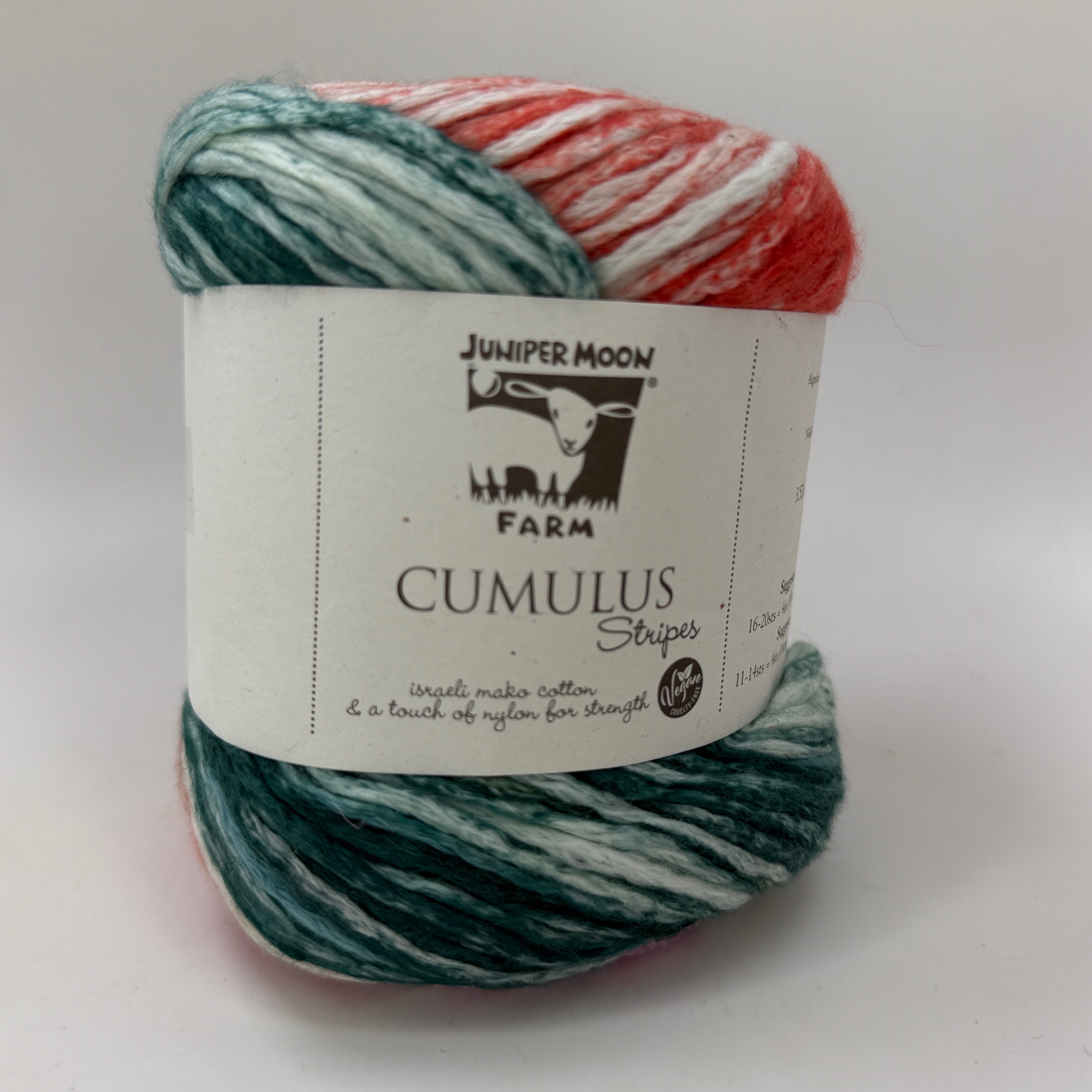 Juniper Moon Farm Cumulus Stripes Yarn 503 Scottish Highlands Mako Cotton 100g