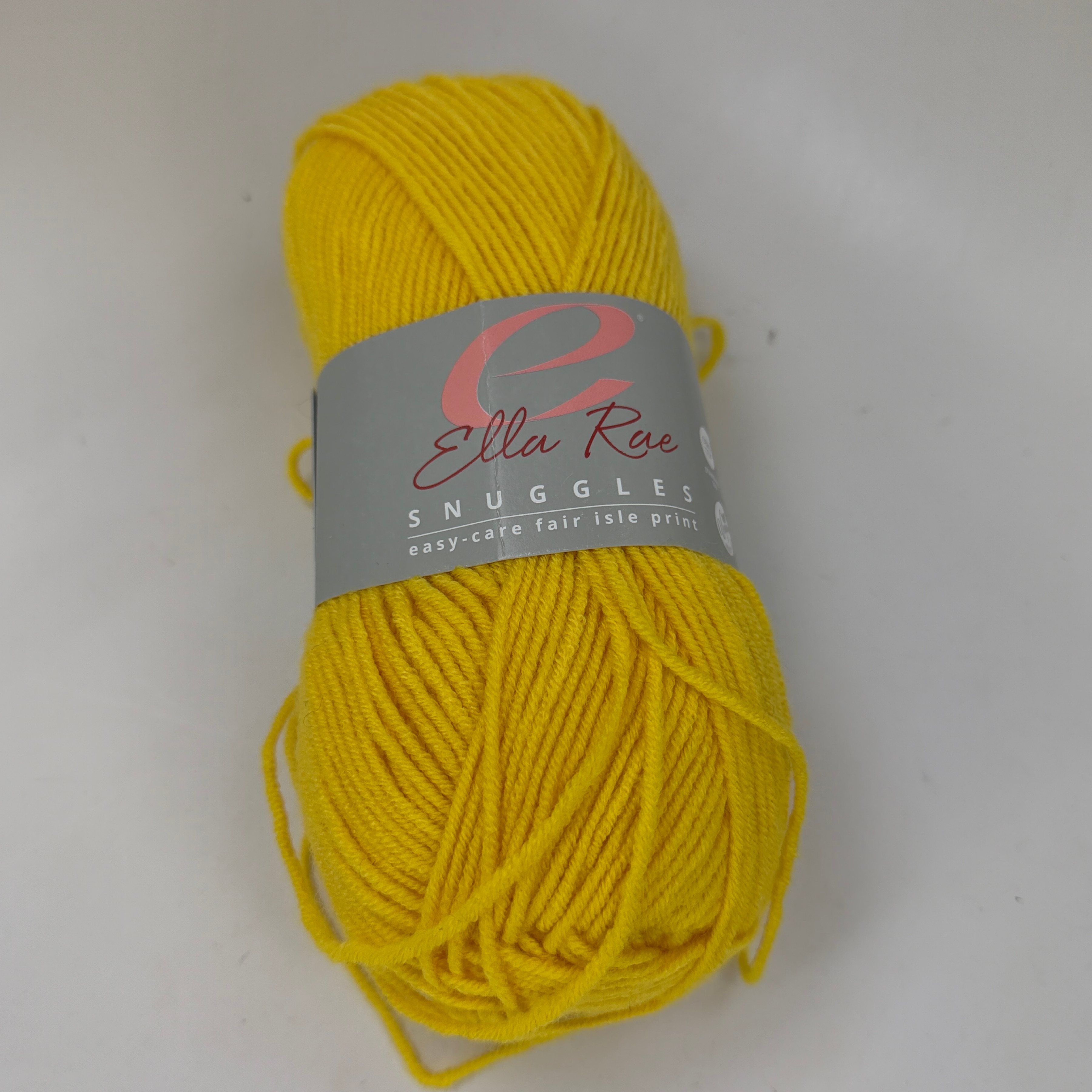 Ella Rae Snuggles Fair Isle Print Yarn Color 17 Yellow 100g Skein Light #3