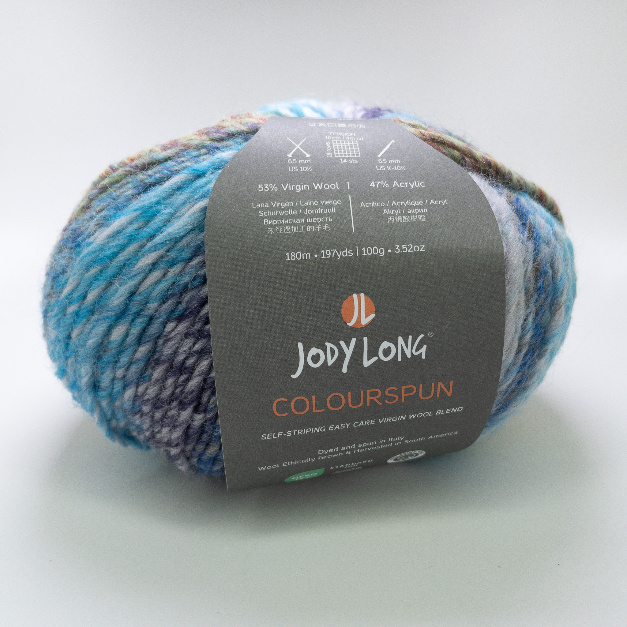 Jody Long Colourspun Yarn 1014 Spring Self-Striping Wool Blend