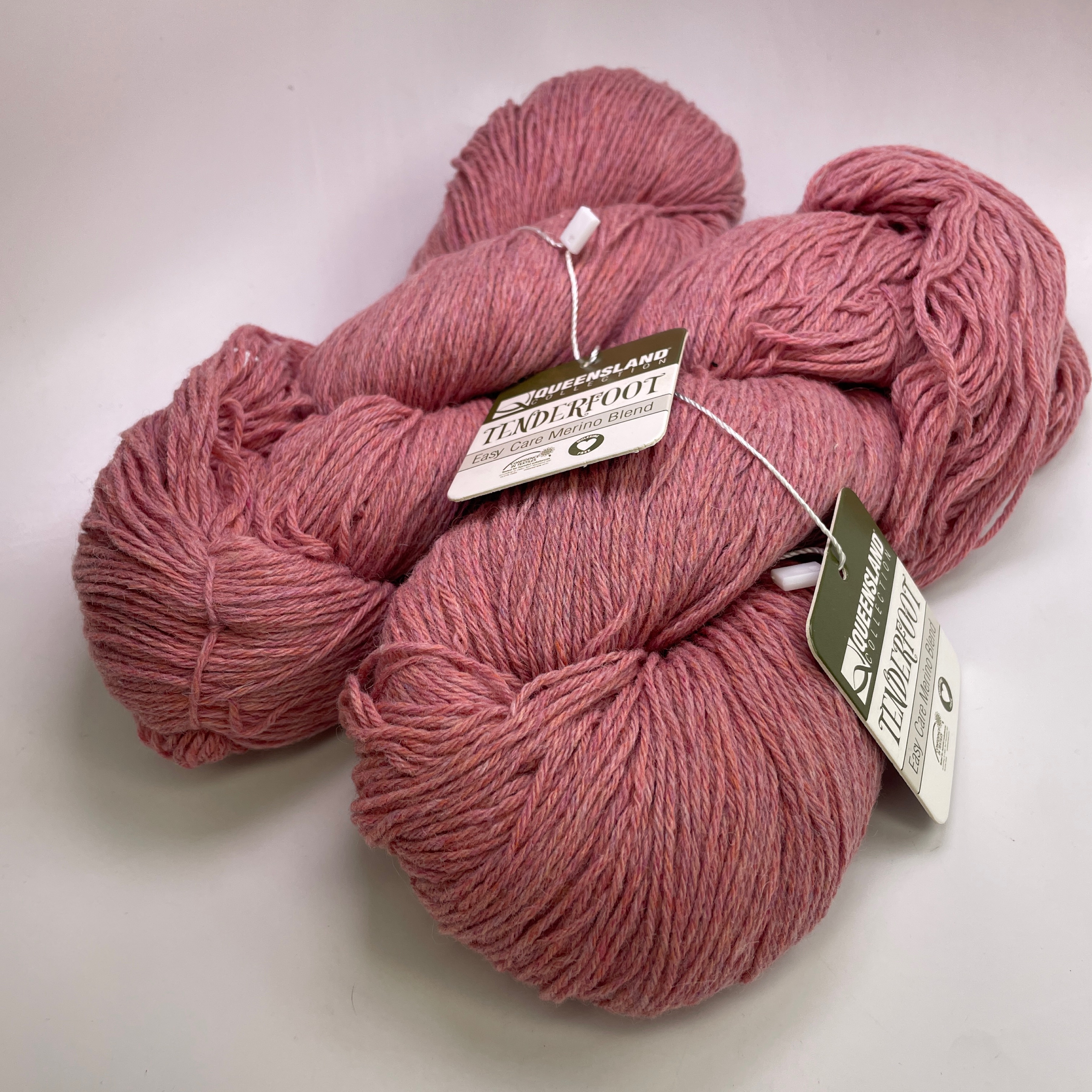 Lot of 2 Queensland Collection Tenderfoot Yarn Venetian Rose TEND-129 Merino