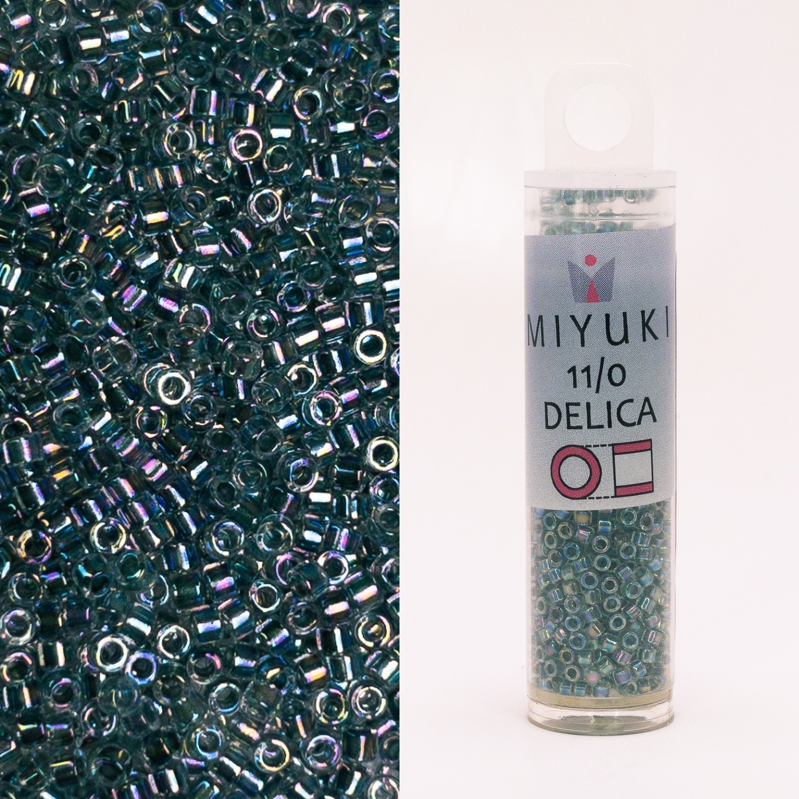 Miyuki Delica 11/0 Lined LT Seafoam AB DB084 7.2g Tube